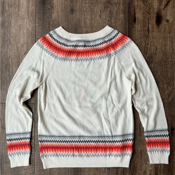 Talbots Reindeer Holiday Christmas Fair Isle Knit Sweater Multicolor Women's S - Picture 7 of 13